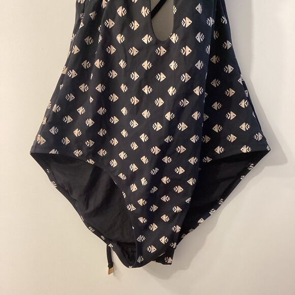 Tory Burch Black Kingfish Plunge One Piece Swimsuit Size XS - Picture 7 of 16